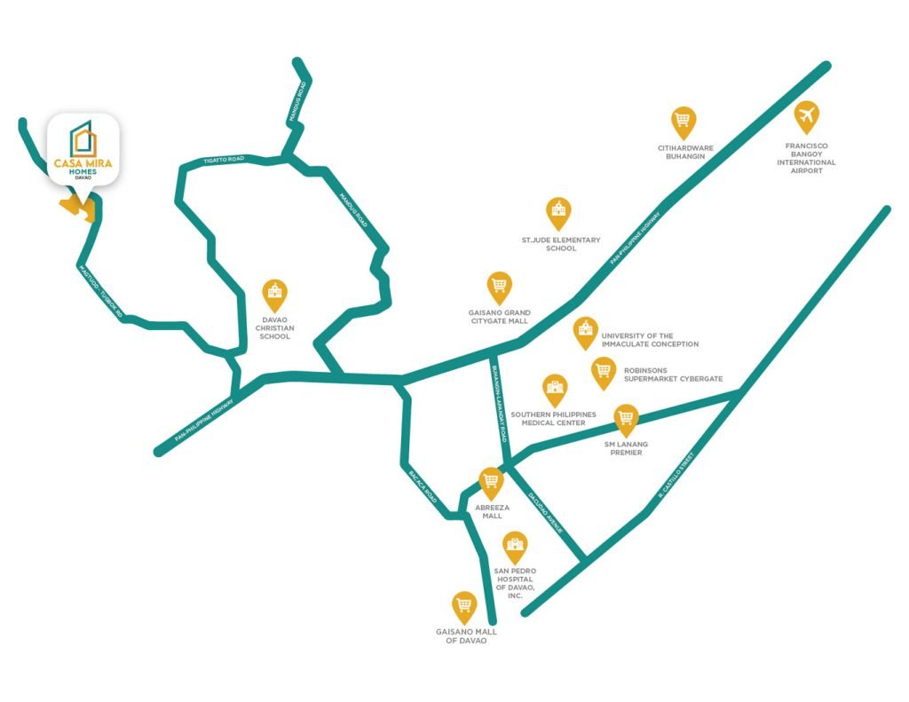 Casa Mira Homes Davao Map Location