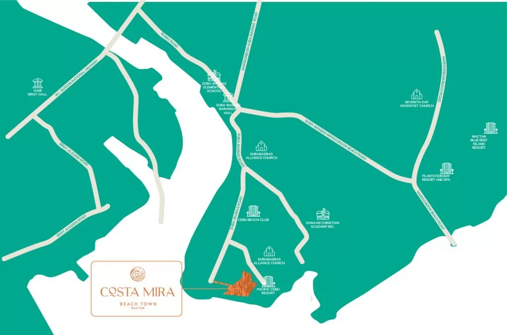 Costa Mira Beachtown Mactan Vicinity Map